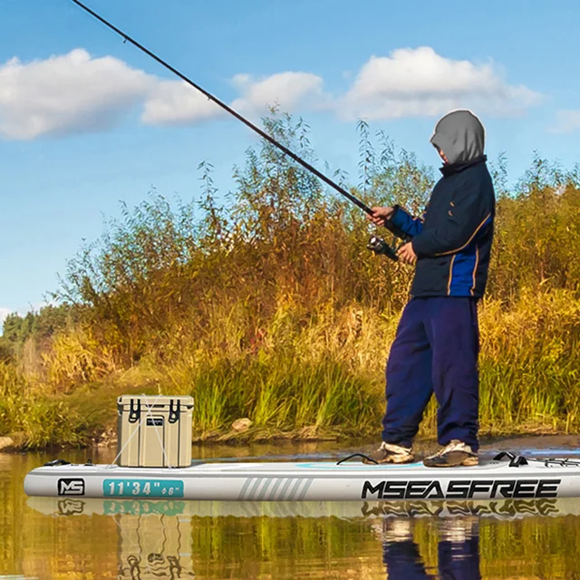 Надувная доска для рыбалки 10 футов 8 дюймов 35 педаль весла с сиденьем держатель