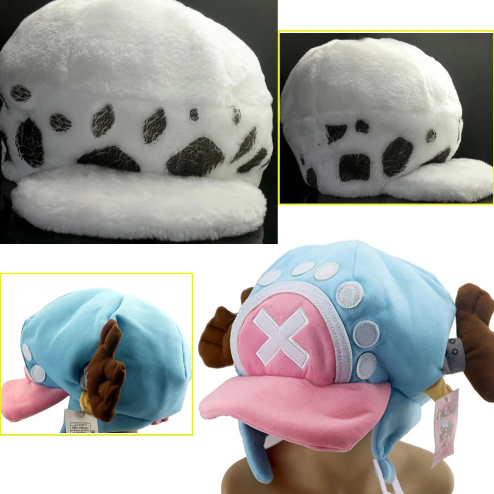 

NEW One Piece Plush Tony Tony Chopper Trafalgar Law Hat Cosplay Adult Unisex keep warm Cap Cartoon Costume Props Accessories
