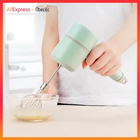 2 in 1 usb hand mixer portable electric whisk handheld blender food mixer 3 gears kitchen home automatic egg cream stirrer