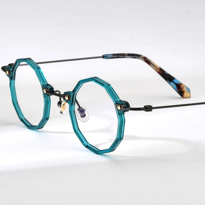 FONEX Оправа для очков из ацетата и титана женщин новинка 2021 винтажные