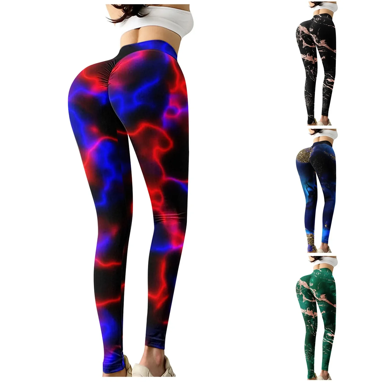 

Women Fashion Casual Tie Printing Slim Fit Hip Lift Sports Pants Yoga Pants Women'S Pants 2022 Fashion Teen Straight Trouser