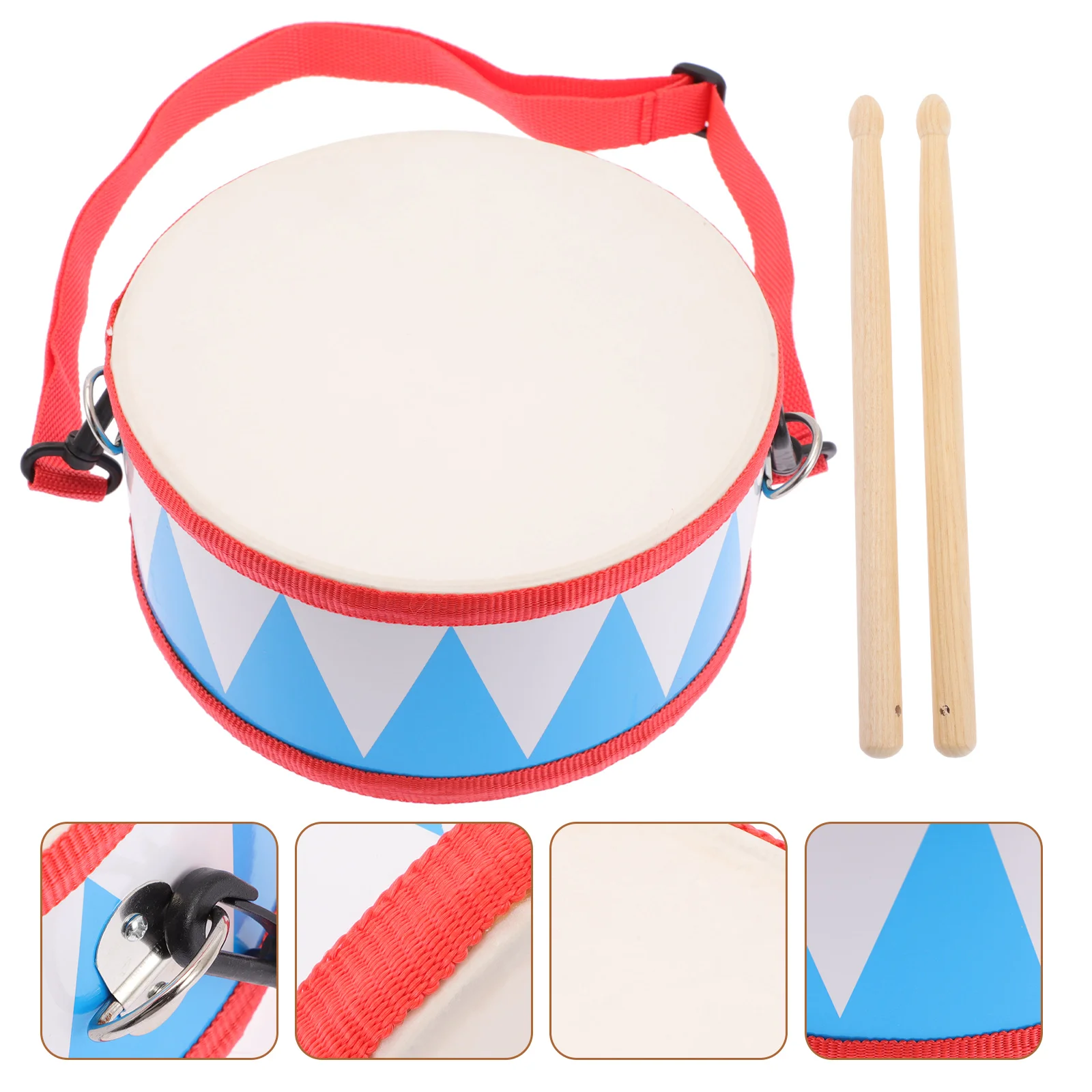 

Drum Kids Toy Snare Percussion Wooden Instruments Musical Toys Children Drumsticks Hand Set Sticks Kid Sided Double Marchingtom