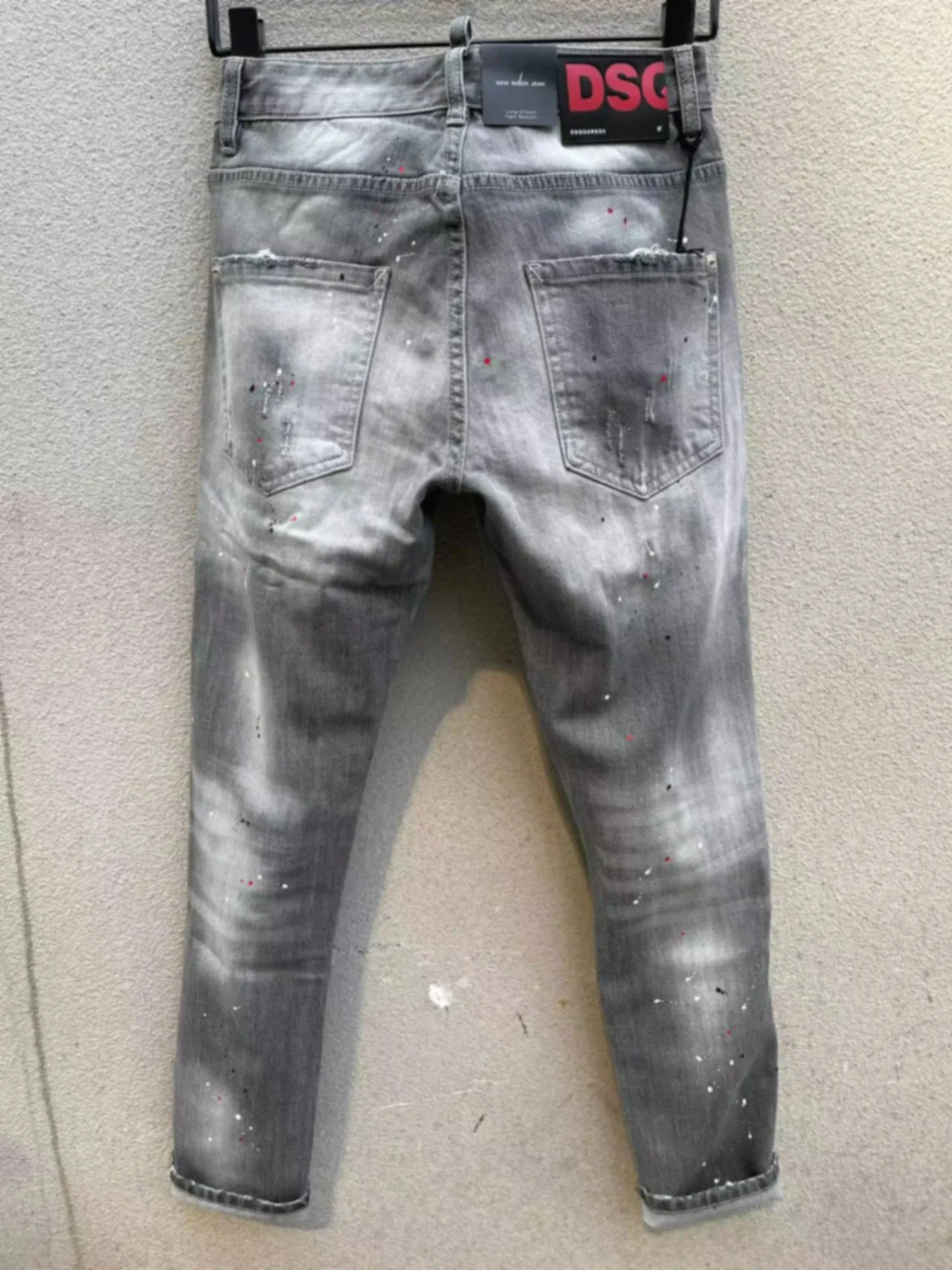 2023 Spring/Summer New D2 Jeans Fashion Zipper Decoration Versatile Slim Fit Feet Fashion Men's Pants