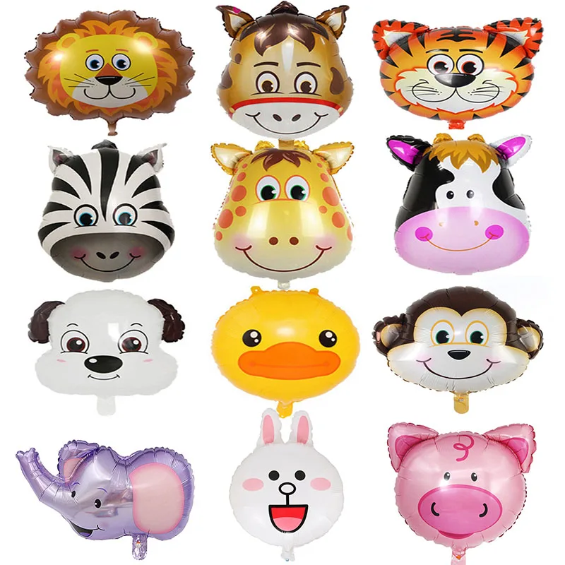 

1PC Jungle Animal Foil Balloons Toy Balloons Air Helium Balon 1st Birthday Party Decoration Kids Baby Shower Zoo Theme Supplies
