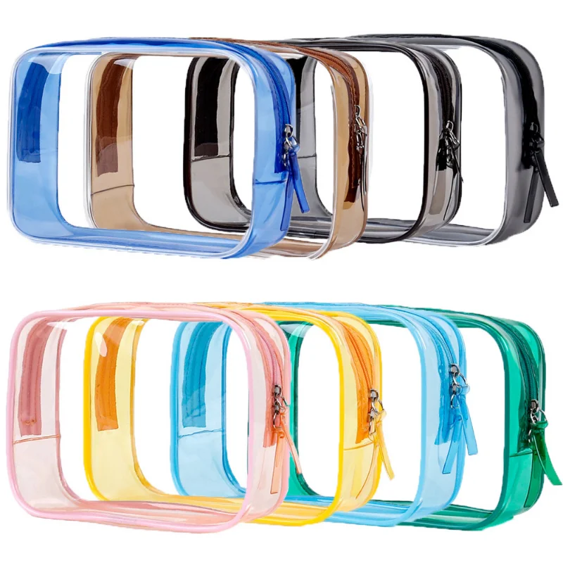 

Transparent Cosmetic Bags Large Capacity Waterproof PVC Toiletry Bag 30 Silk Travel Portable Skin Care Storage Makeup Bag