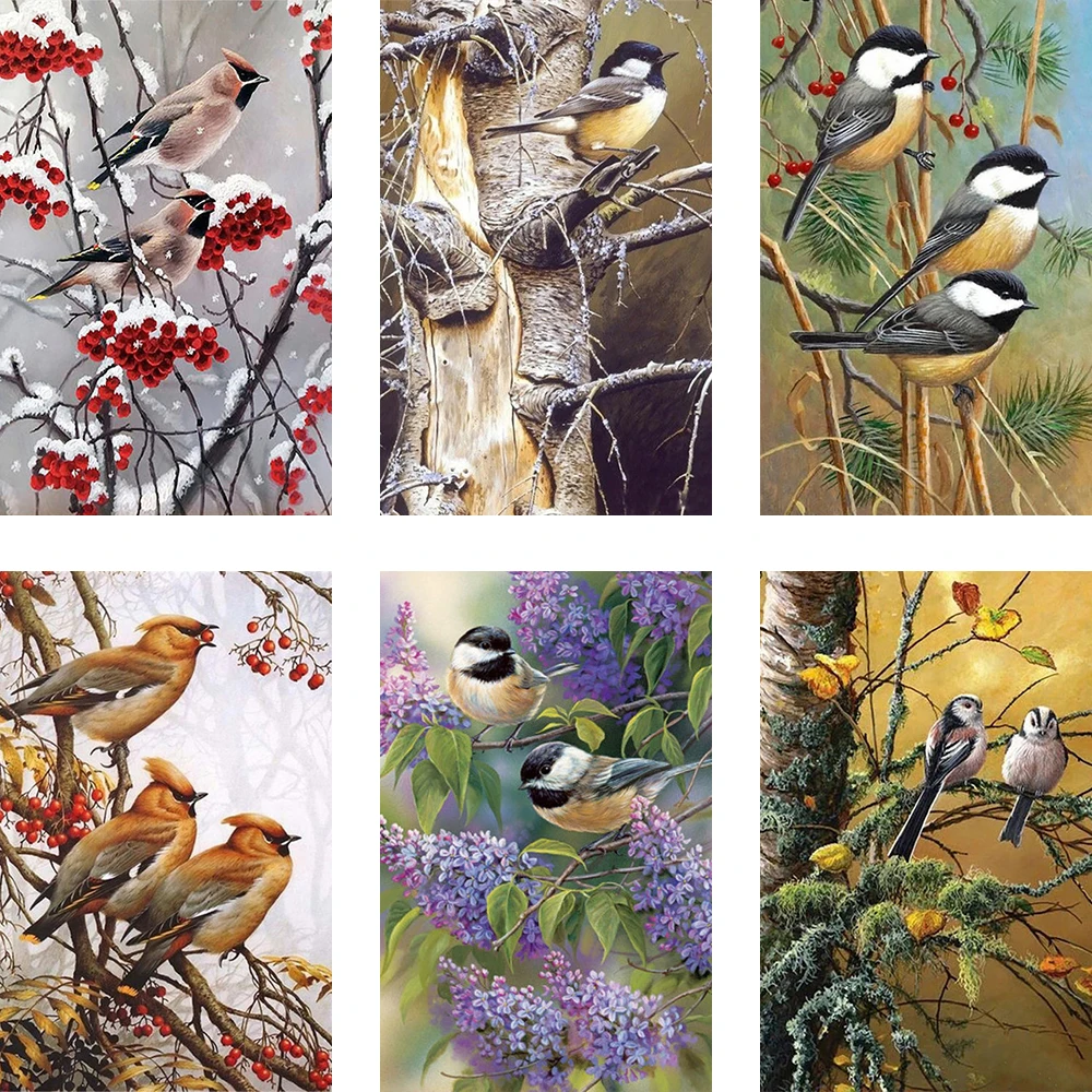 

5D Diy Diamond Painting Animal Bird Sticker Diamond Mosaic Rhinestone Embroidery Full Circle Cross Stitch Kit Home Decoration