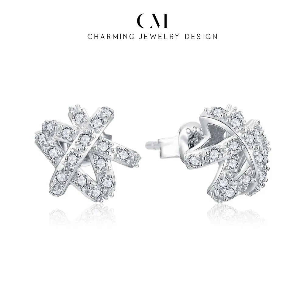 CHARMING D VVS1 цветные серьги с муассанитом круглой огранки 1 5 мм для женщин из