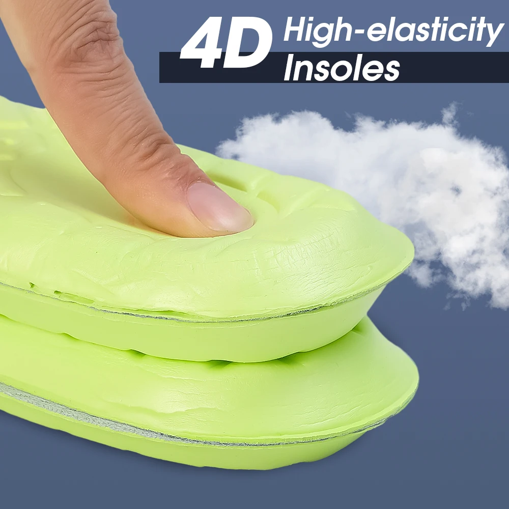 4pcs Summer EVA Sports Insoles Breathable Deodorization Unisex Insoles Soft High Elasticity Shock Absorption Running Accessories