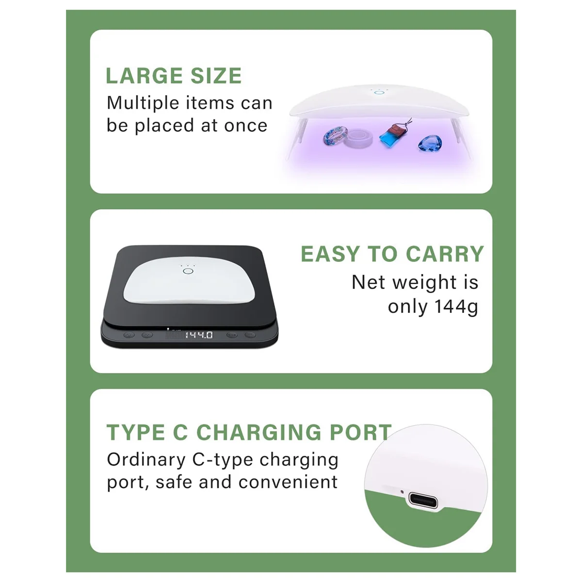 УФ-лампа для смолы складная из портативная и быстроотверждаемая высокой