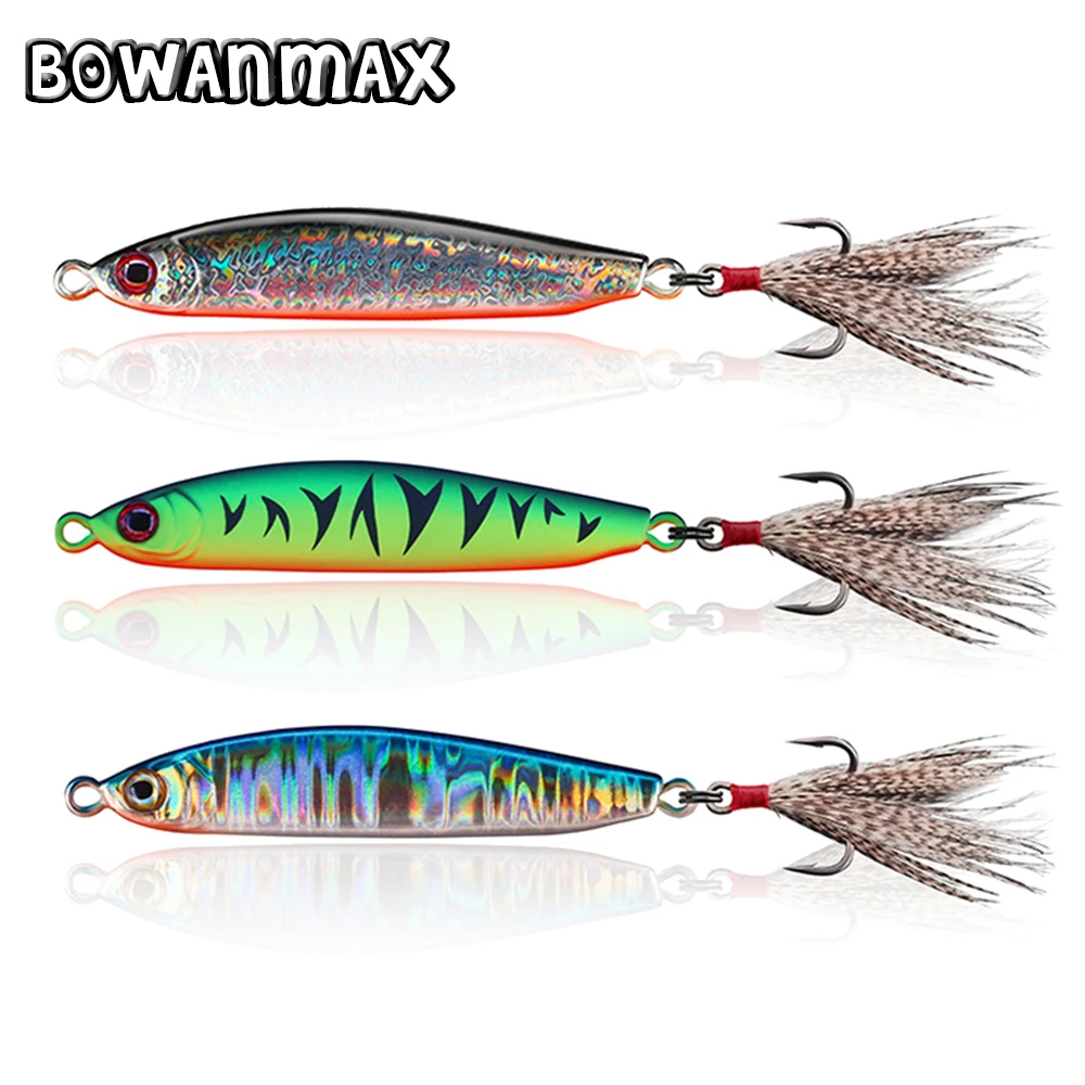 BOWAN 21 г 17 металлические медленно джиговые воблеры 8 Casting Micro Jig жесткая приманка для