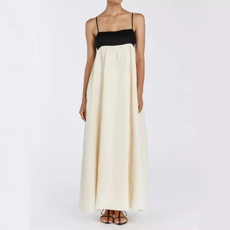 Женское платье-спагетти без рукавов