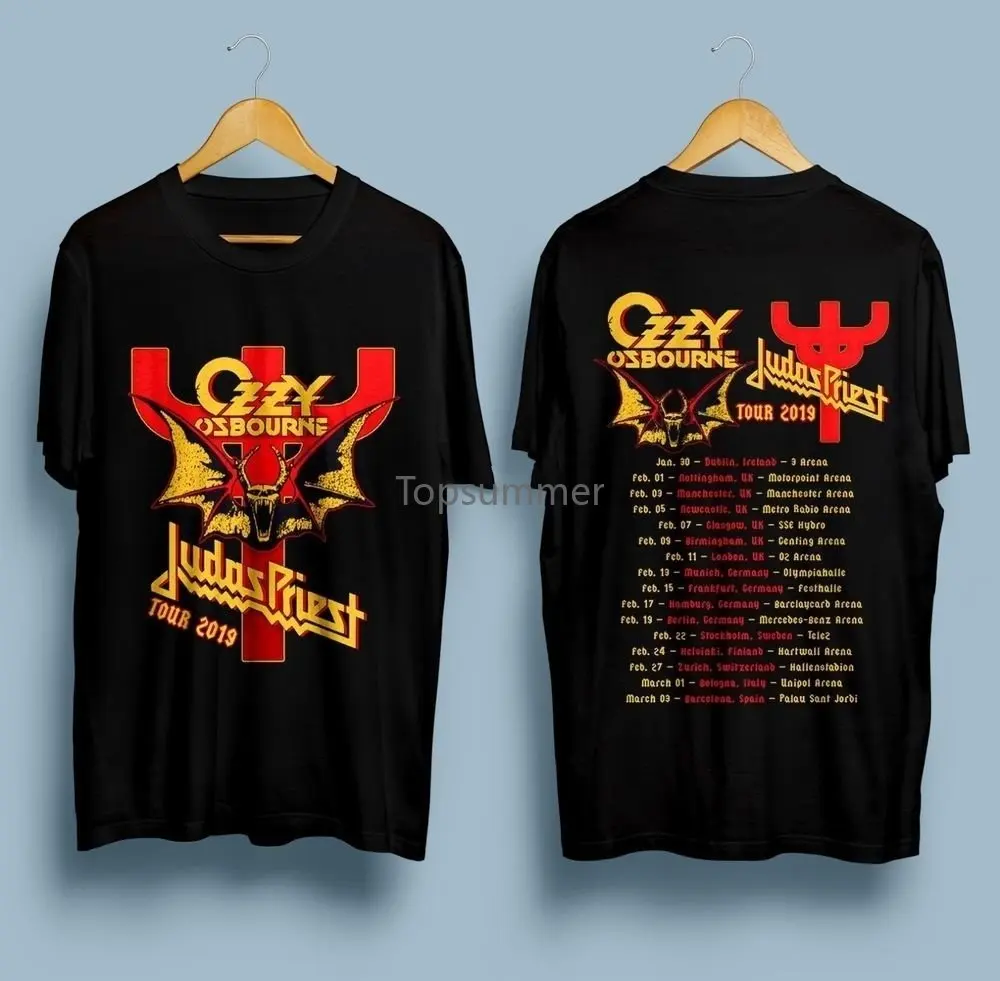

Ozzy Osbourne & Judos Priest Europeon Tour Dotes T Shirt Size S-5Xl