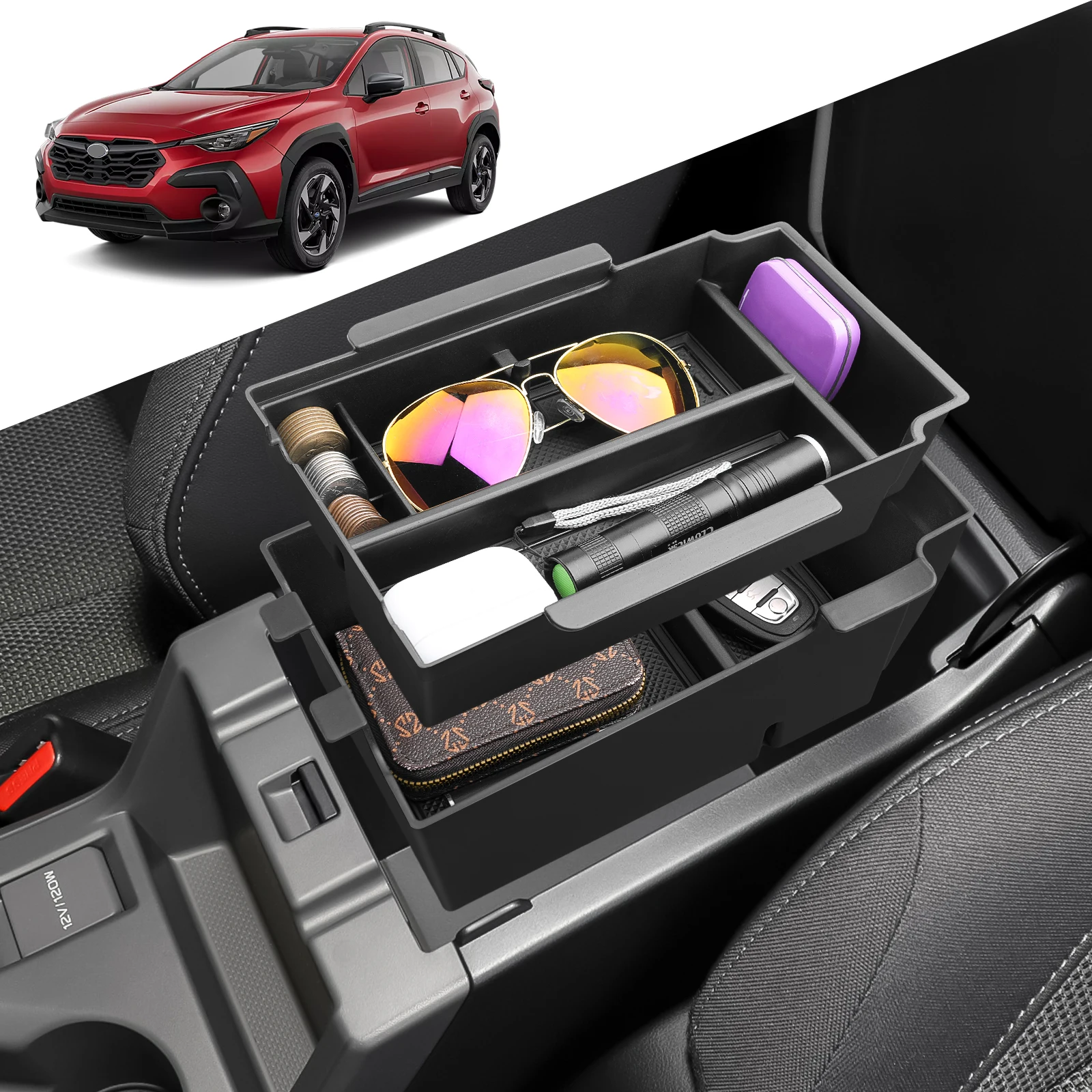 

RUIYA Автомобильный подлокотник ящик для хранения для Subaru Crosstrek 2024 2025 центрального управления оригинальный контейнер Авто Subaru Crosstrek 2025 Аксессуары