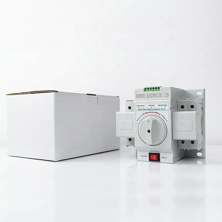 Электрический автоматический резервный переключатель ATS 220 В 6-63 А для