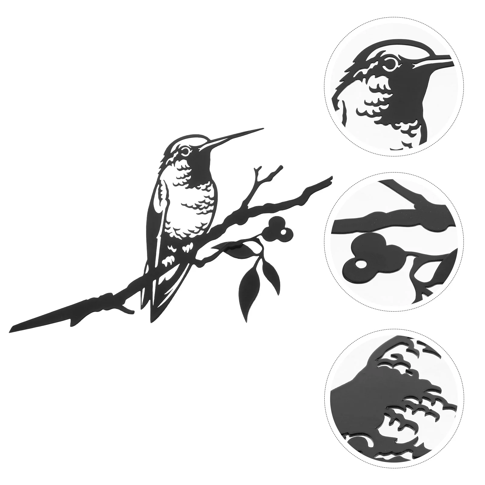 

Stainless Steel Hummingbird Silhouette Black Bird Silhouette Bird Metal Decor