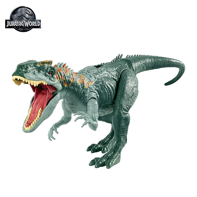 

Jurassic World Roar Attack Allosaurus Camp Cretaceous Dinosaur Figure with Movable Joint Strike Sounds Carnivore Kids Gift GWD10