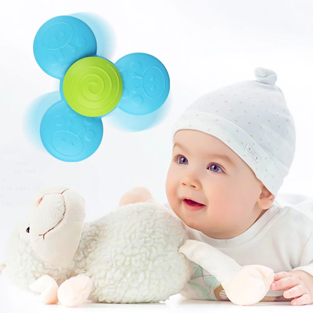 

Suction Cup Gyro Rotary Rattles Funny Shower Interactive Toys Infant Teether Children Fun Pressure Reduction Toy