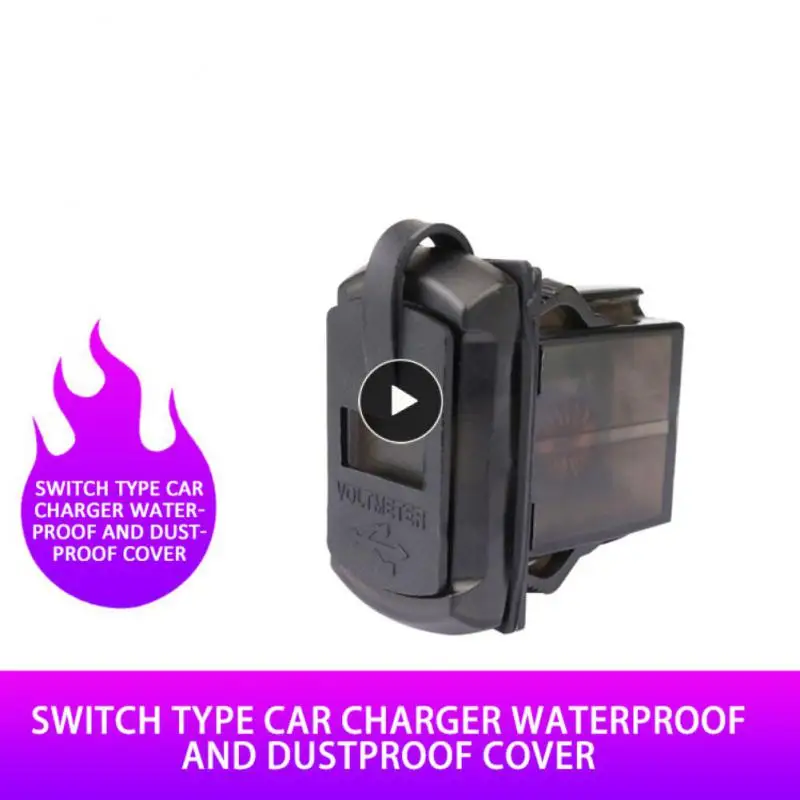 

Dual Usb With Voltage Display Portable Car Modified Cell Phone Charger Durable Waterproof Switch Universal Charging Zero Damage