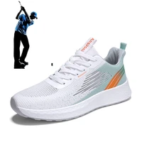 fashion mens golf sneakers mesh breathable walking shoes outdoor non slip golf shoes mens training sneakers