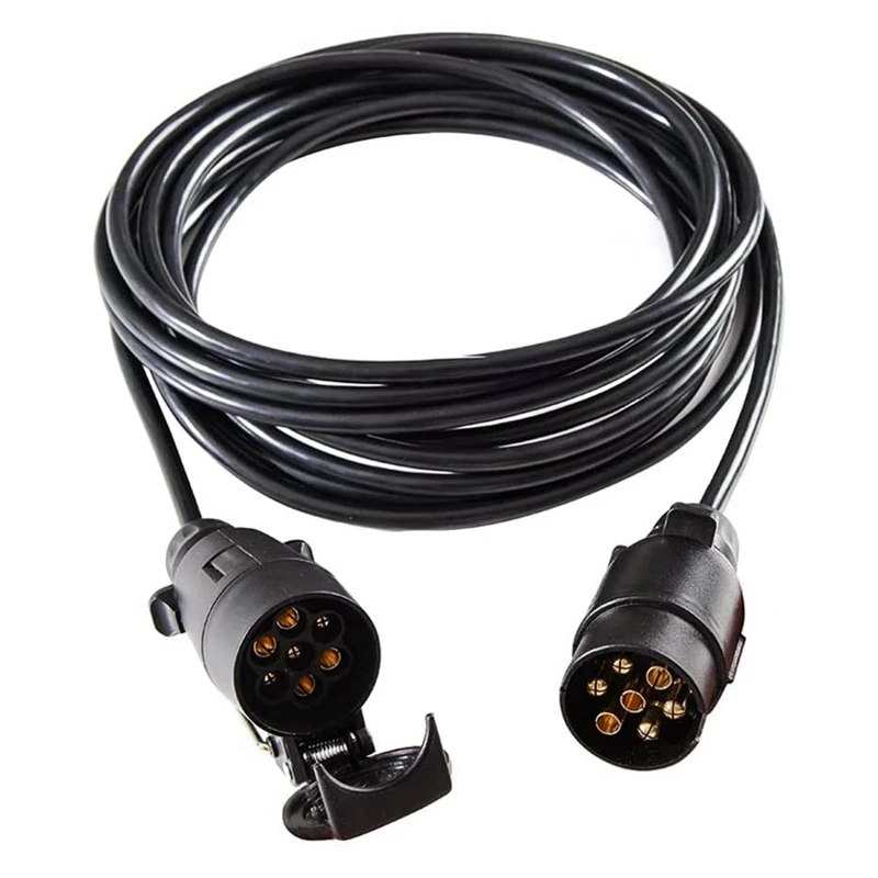 

6.5M Trailer Extension Cord 12V Trailer Extension Cord with 7Pin Trailer N-Type Plug Socket for Caravan RV Truck EU Plug
