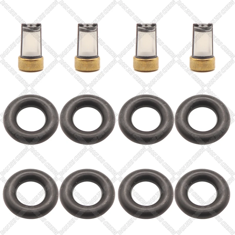 

4 set Fuel Injector Service Repair Kit Filters Orings Seals Grommets for H132259 Renault Clio Mk3 Megane MK2 MK3 Modus Grand