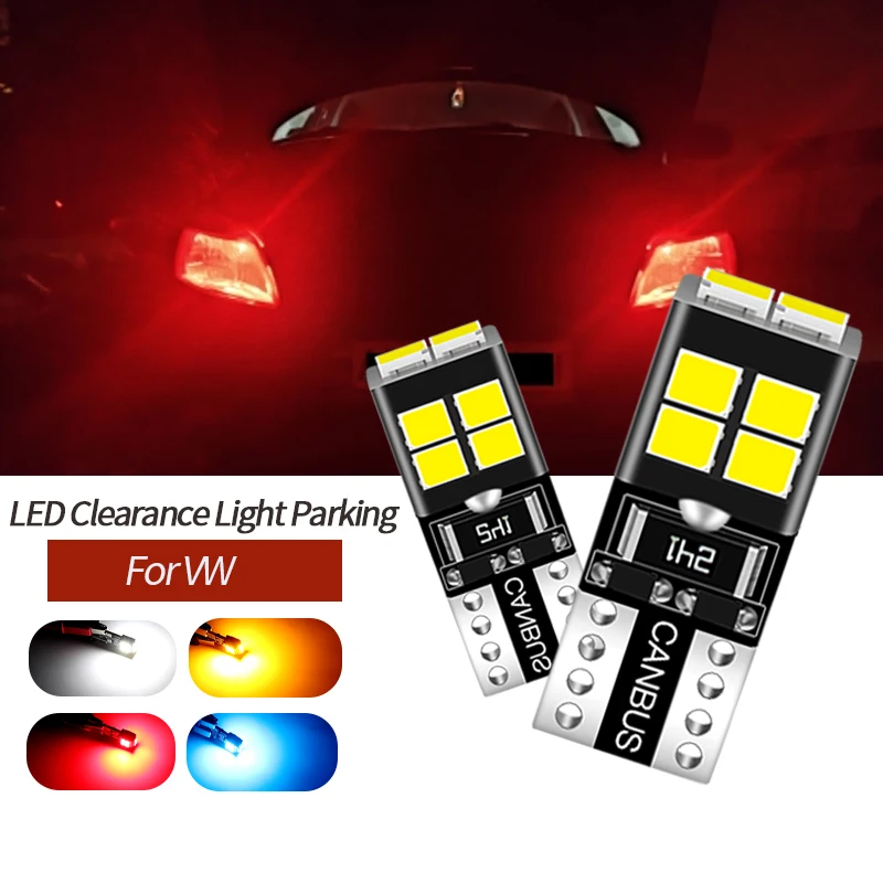 

2x T10 W5W CANBUS LED Side Parking Lights Marker Lamps Bulb For VW Volkswagen Jetta Lavida Polo Bora Vistar Caddy Santana Passat
