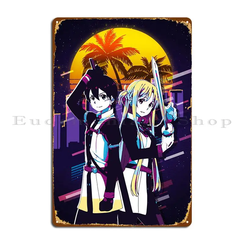 

Asuna и Kirito, металлические знаки, картина, картина, бар, печать, винтажный жестяной знак, плакат