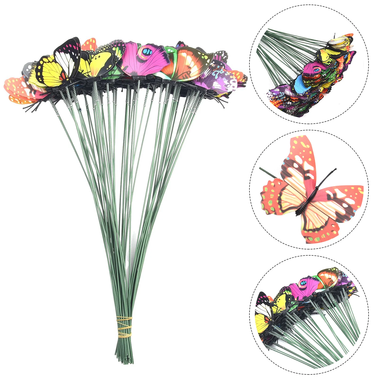 

Decor Butterfly Stakes 7*25cm Professional Accessory Replacement Universal Useful Yard Garden Home Home Decoration