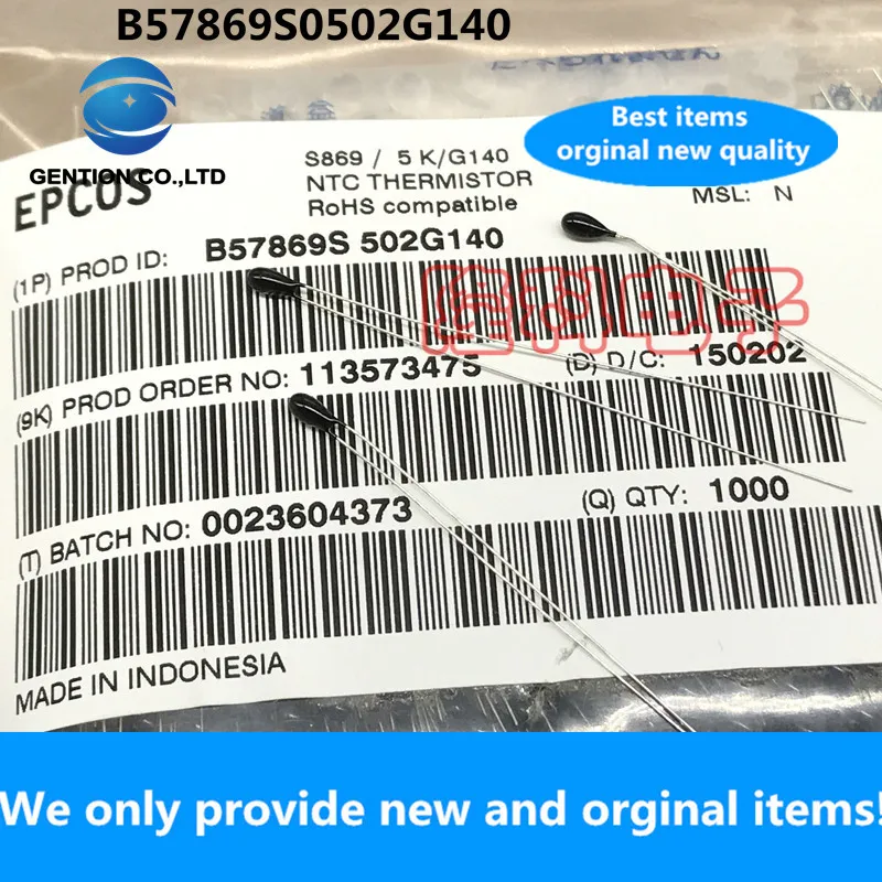 

10 шт. 100% Новый оригинальный B57869S0502G140 B57869S502G140 NTC 5K S869 термистор импортирован из Германии