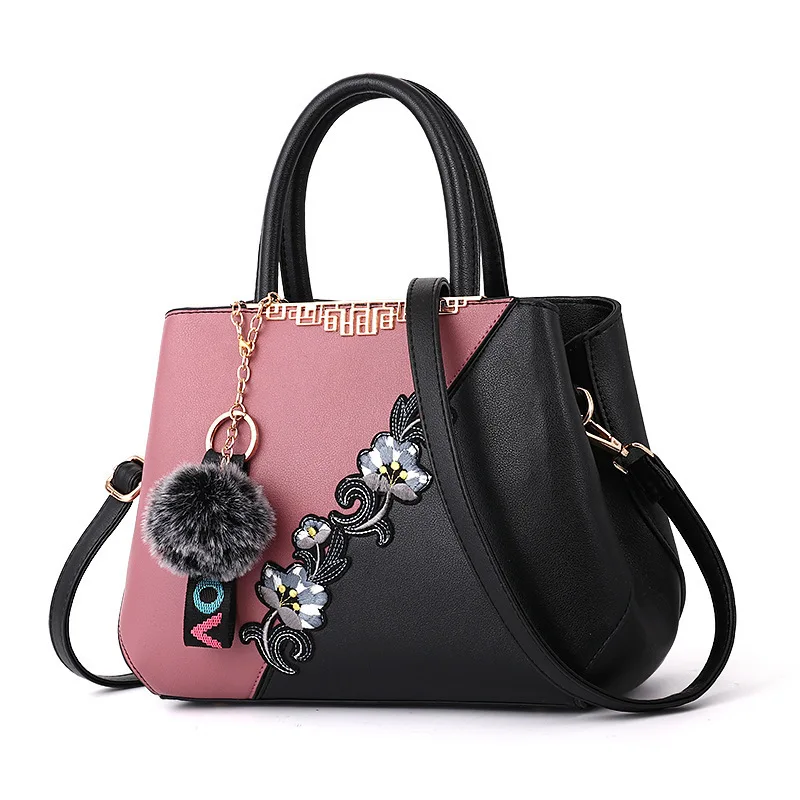 

Dropshipping women's tote bag 2022 trend fashion personality embroidered flower luxury designer handbag female crossbody bags