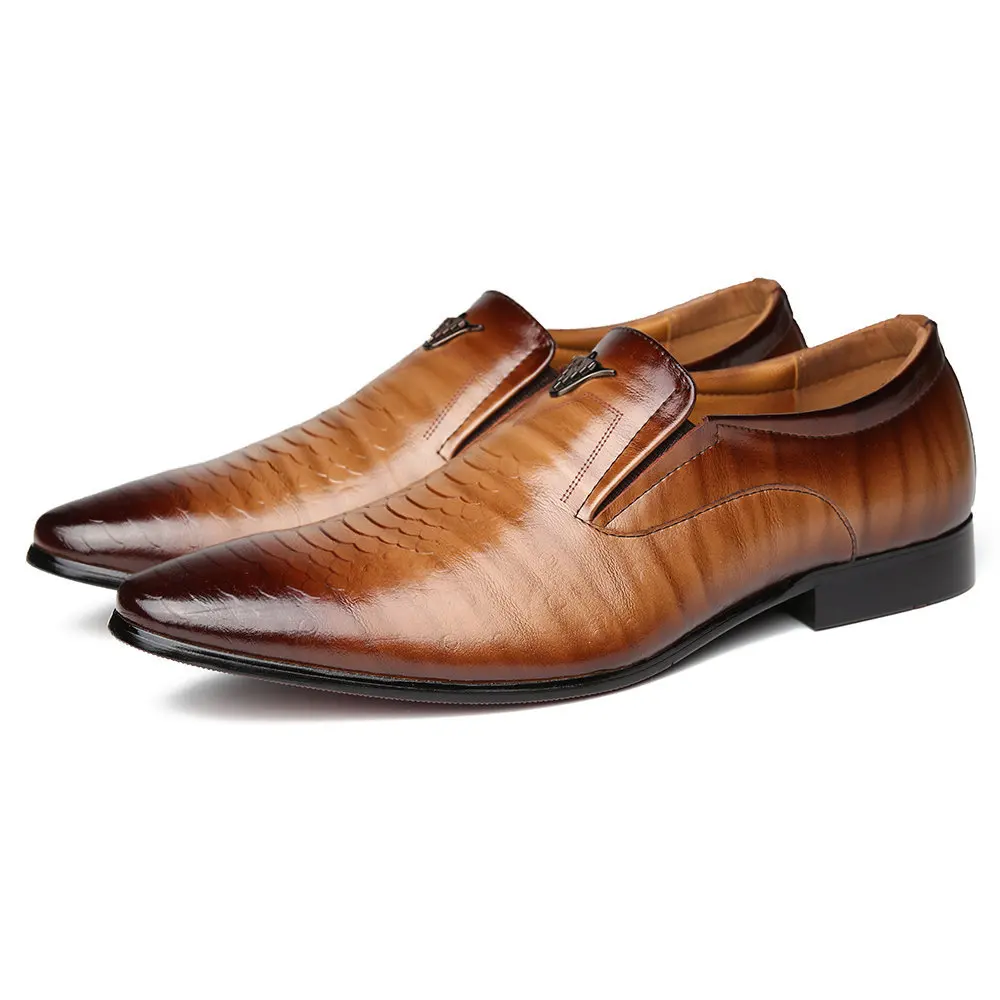 

Men Shoes Retro Dress Shoes High Quality Business PU Leather Lace-up Footwear Formal Shoes for Wedding Party Big Size 48