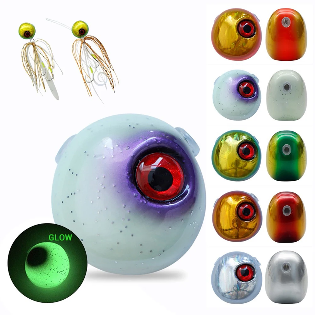

45/60/80/100/120/150g Lead Jig Skirt Head Fishing Lure Bait Jigs DIY Replace Eye Red Snapper Sea Fishing Bait Boat Pesca