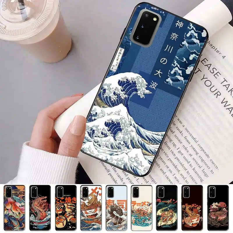

Great Blue Wave Phone Case For Samsung S 9 10 20 21 22 23 30 23plus lite Ultra FE S10lite Fundas