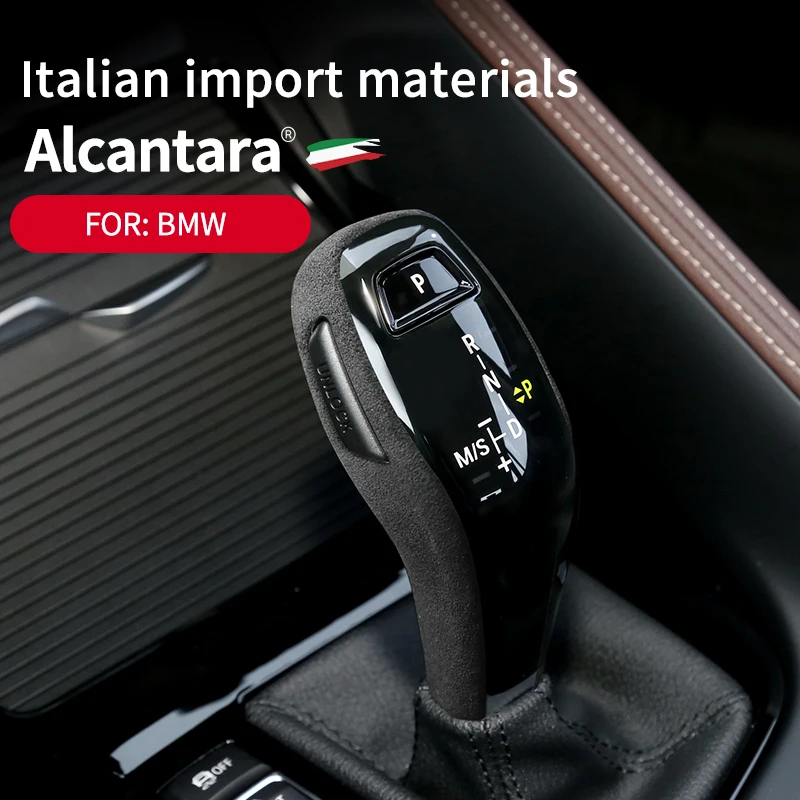 

Alcantara suede for 2020-23 BMW X1-X2-1 series car gear lever suede cover button shift ABS modified interior suede protective co
