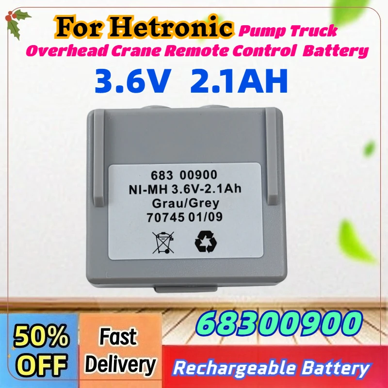 Фото Аккумулятор Ni-MH 3.6V 68300900 68301000 2.1Ач/2.75Ач для насосных машин Hetronic, мостовых кранов, распылительных машин Koda, радиоуправляемых моделей Hyde №1