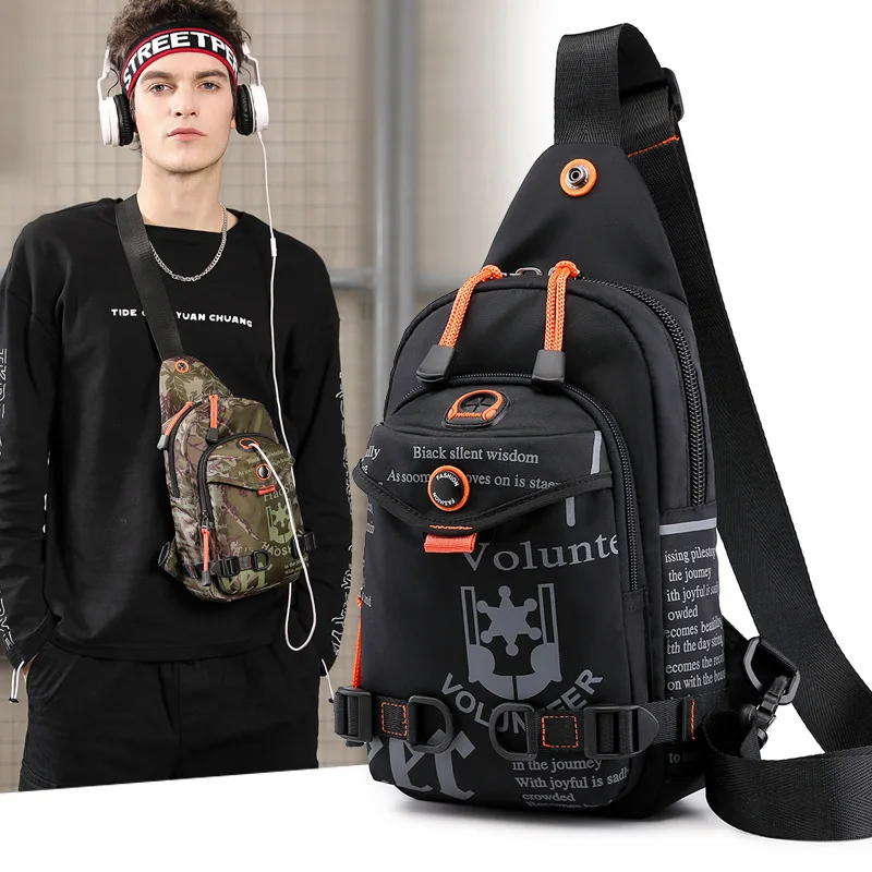 

2021 Nylon Men Chest Bag Crossbody Bag Rucksack Knapsack Brand Famous Travel Casual Male One Shoulder Bags Sling Handbag Daypack