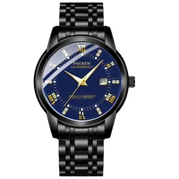 fngnee men business clock crystal full steel watch waterproof casual date quartz wristwatch relogio masculino s2081
