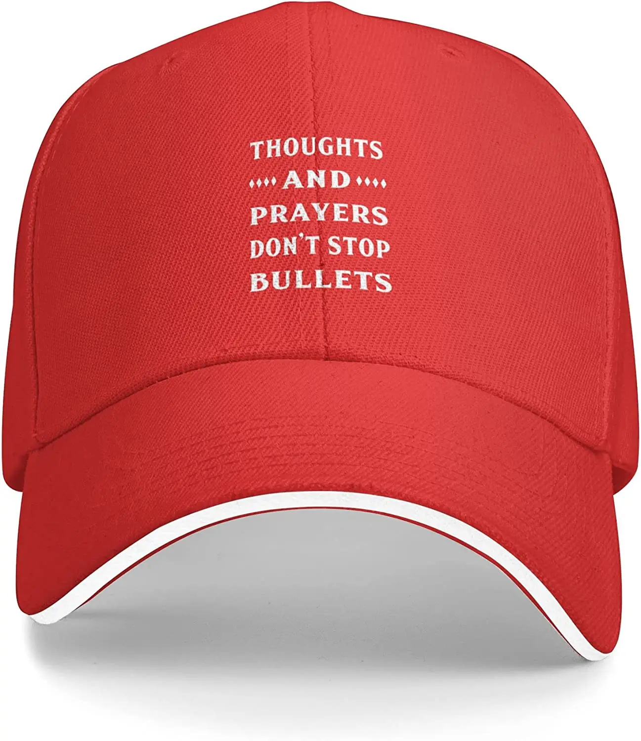 

Thoughts and Prayers Don't Stop Bullets Reform Now Hat, Trucker Hat for Men Women Outdoors Snapback Hat