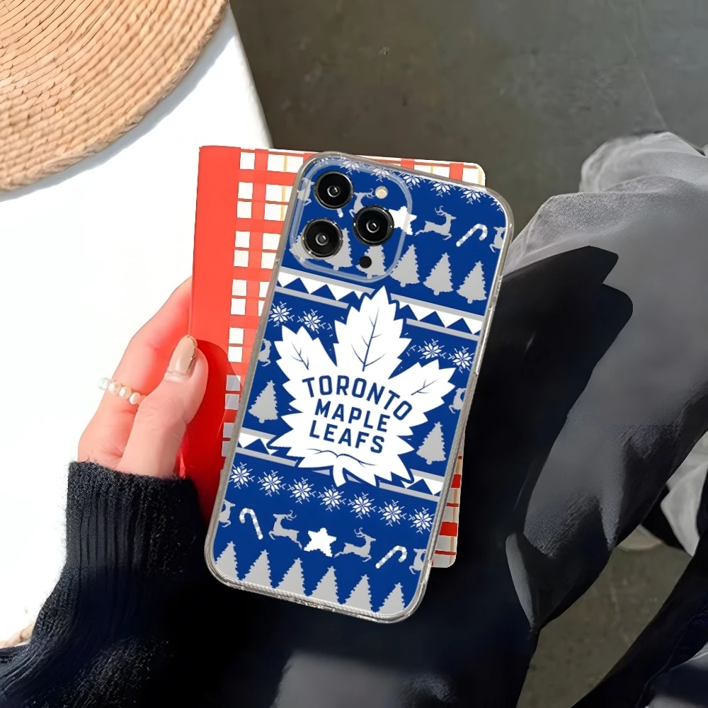 Чехол для телефона Maple Leafs Ice Hockey iphone 16 15 14 13 12 Pro Mini 11 Max Xr X Xs 8 Plus прозрачный