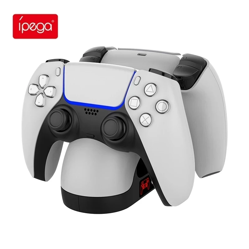 

Ipega PS5 Controller Charger for Sony Playstation 5 Dual Gamepad Fast Charging Station Cradle Dock Station With LED Indicator