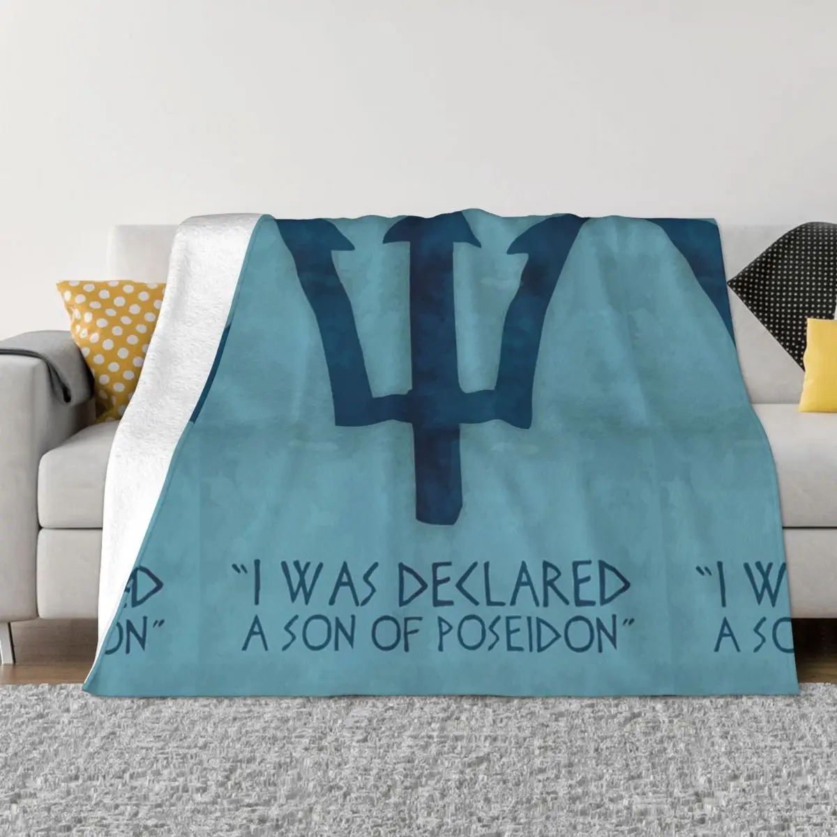 

Флисовые одеяла I WAS DECLEARED A сын POSEIDON, модное покрывало для дивана, офисный дорожный тонкий коврик для кровати