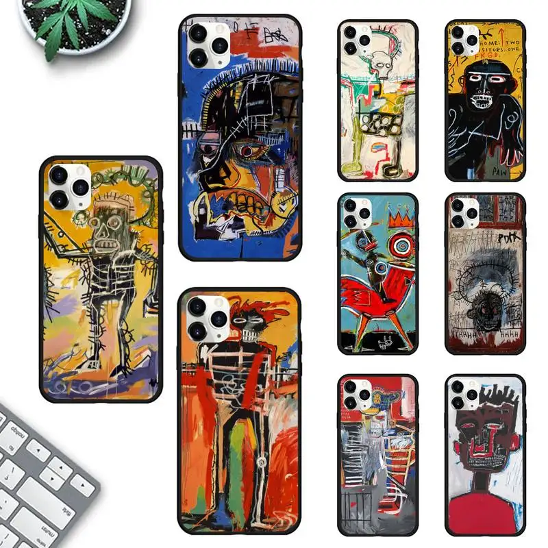 

Jean Michel Basquiat Art Graffiti Phone Case for iPhone 11 12 13 Mini Pro Max 8 7 6 6S Plus X 5 SE 2020 XR XS Funda Shell