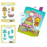 2022 new metal cutting dies scrapbook diary decorate embossing eggstra sweet easter template diy gift card crafts reusable molds