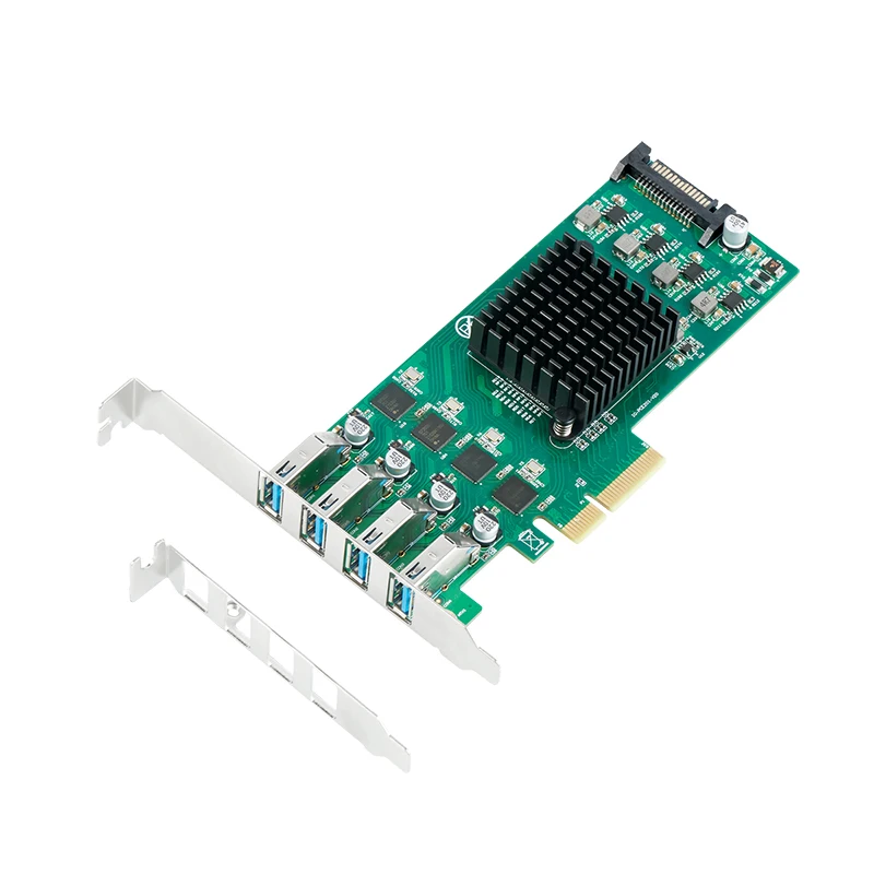 Фото 4 порта USB 3,0 PCI Экспресс плата расширения PCIE USB 3 Hub плата PCI E PCI-E PCIE к USB 3,2 адаптер USB 3.0 5 Гбит/с удлинитель Adaters №2