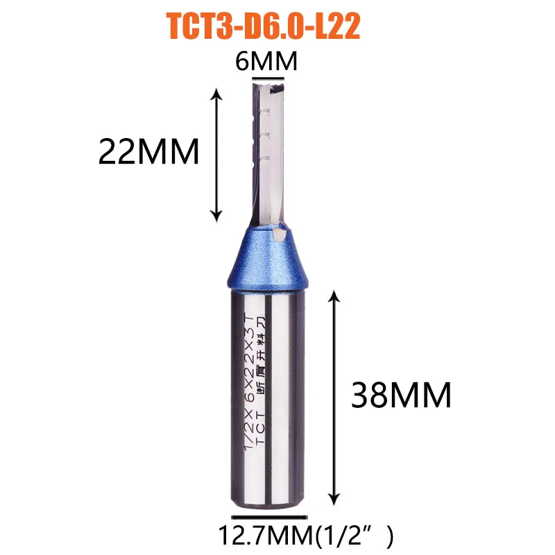 

Dreanique фреза 1 шт. TCT 1/2 хвостовик 3 прямых канавки фреза для фанеры ДСП МДФ дерева