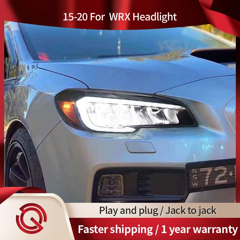 

Передняя фара для Subaru WRX светодиодный, фары головного света 2015-2020, фары Impreza DRL, поворотный сигнал, объектив проектора Angel Eye