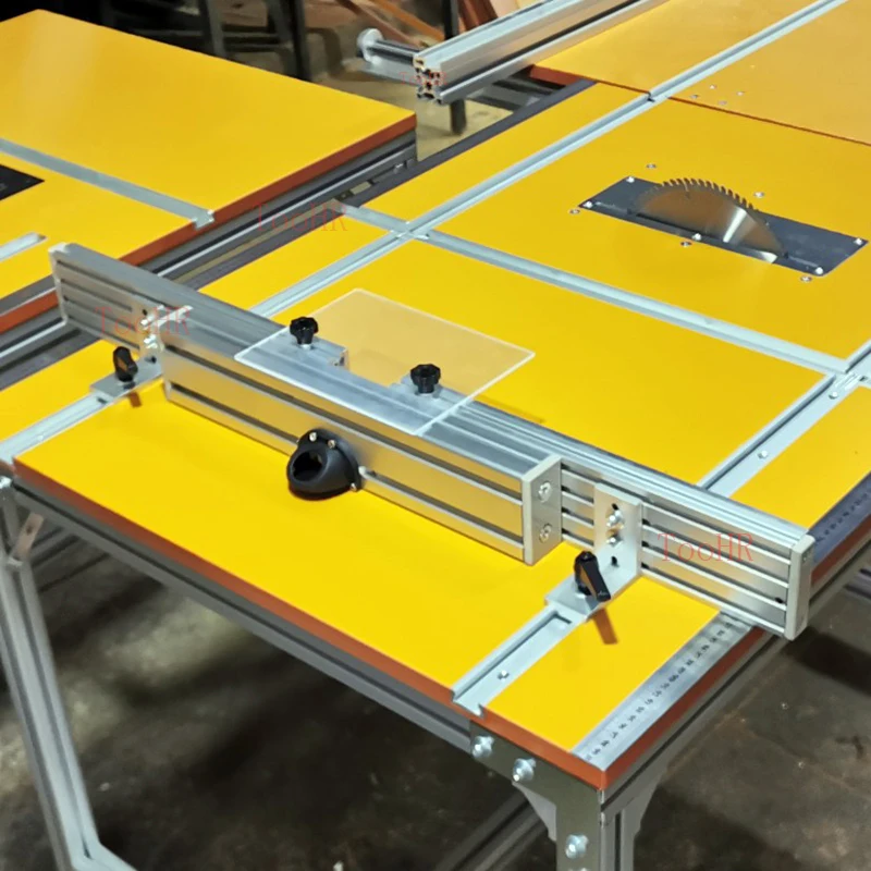 

820mm Router Table Fence Aluminium W/Dust Port Connection T-tracks Sliding Brackets Miter Gauge Fence Connector Woodworking Tool
