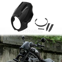 motorcycle gloss black head light mask headlight fairing front fork mount kits for honda rebel 2020 2022 cmx 300 500