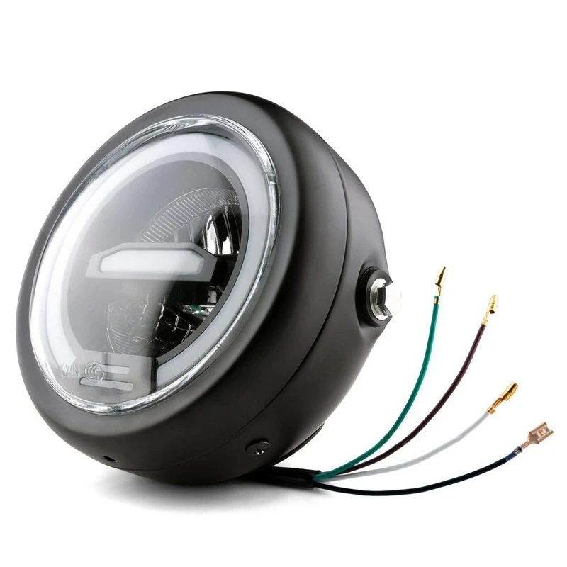 

New Universal 6.5 Inch 12V Motorcycle Round Headlight Head Light Lamp For Bobber Honda Yamaha Kawasaki Cafe Racer