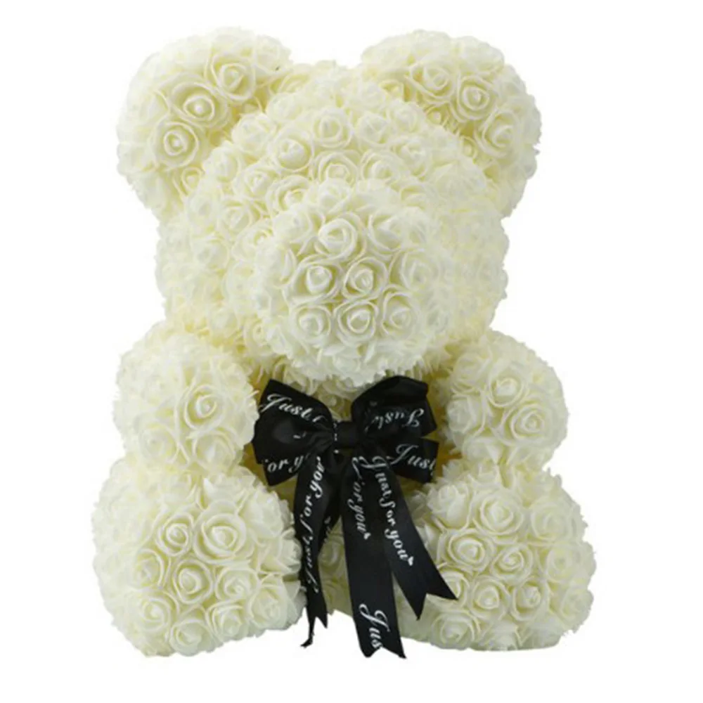 

2021 40cm Soap Foam Rose Teddy Bear Artificial Flower In Gift for Girlfriend Christmas Day Valentines Day Gifts Decor Cheap
